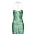 Retrofete SER.O.YA Farrah Silk Dress Green Nautical - Size M