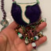 Lots Necklace Purple Leather Mini Pouch