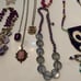 Lots Necklace Purple Leather Mini Pouch