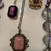 Lots Necklace Purple Leather Mini Pouch