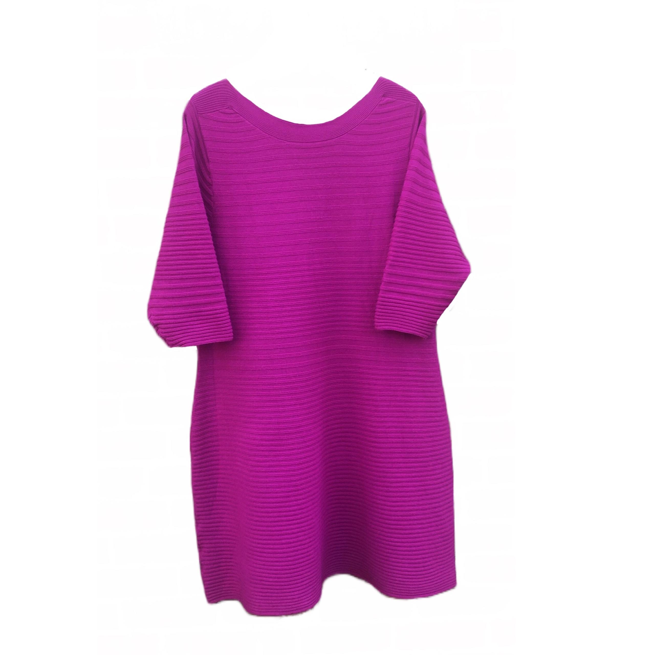 Lane Bryant Ribbed Dress Sweater Knit Deep Magenta Womens Plus Size 22 24