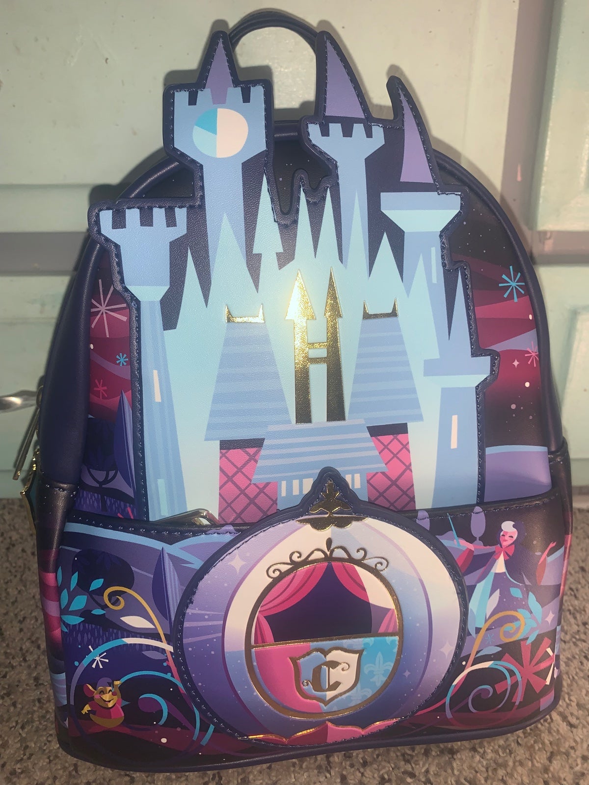 New Loungefly Cinderella Castle Mini backpack