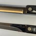 Cutco Knives 1721 & 1729 Brown Marbled Handle Trimmer Steak Knife & Carver