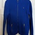 Vintage Lauren Ralph Lauren Blue Cable Knit Mock Neck Zip-Up Long Sleeve Sweater