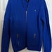 Vintage Lauren Ralph Lauren Blue Cable Knit Mock Neck Zip-Up Long Sleeve Sweater