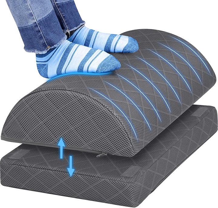 Foot Rest Desk & Gaming Accessories Gray