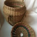 Vintage Native American woven braided knitting yarn BASKET
