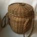 Vintage Native American woven braided knitting yarn BASKET