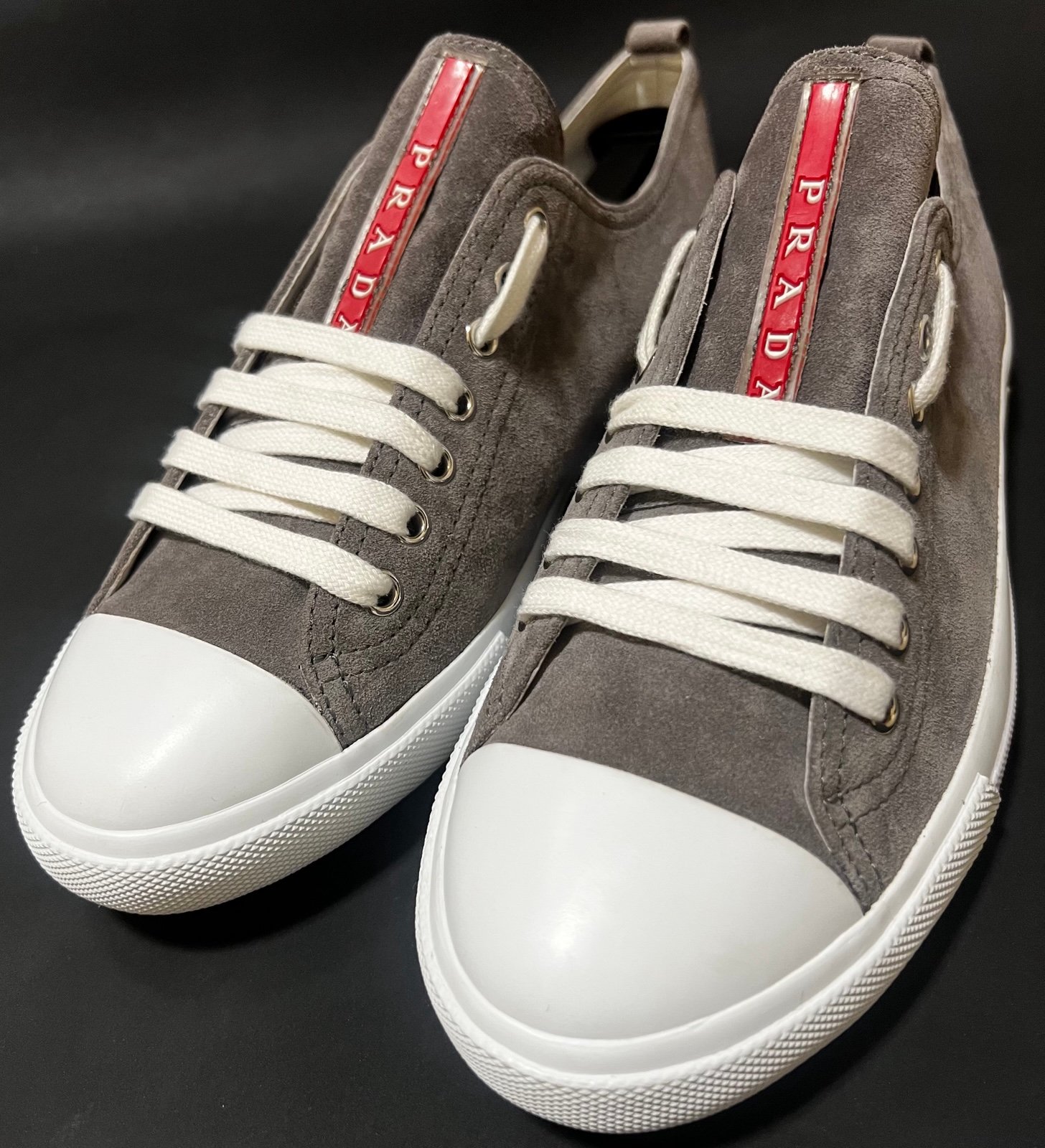 Prada Men's Gray Suede Sneakers Like NWT