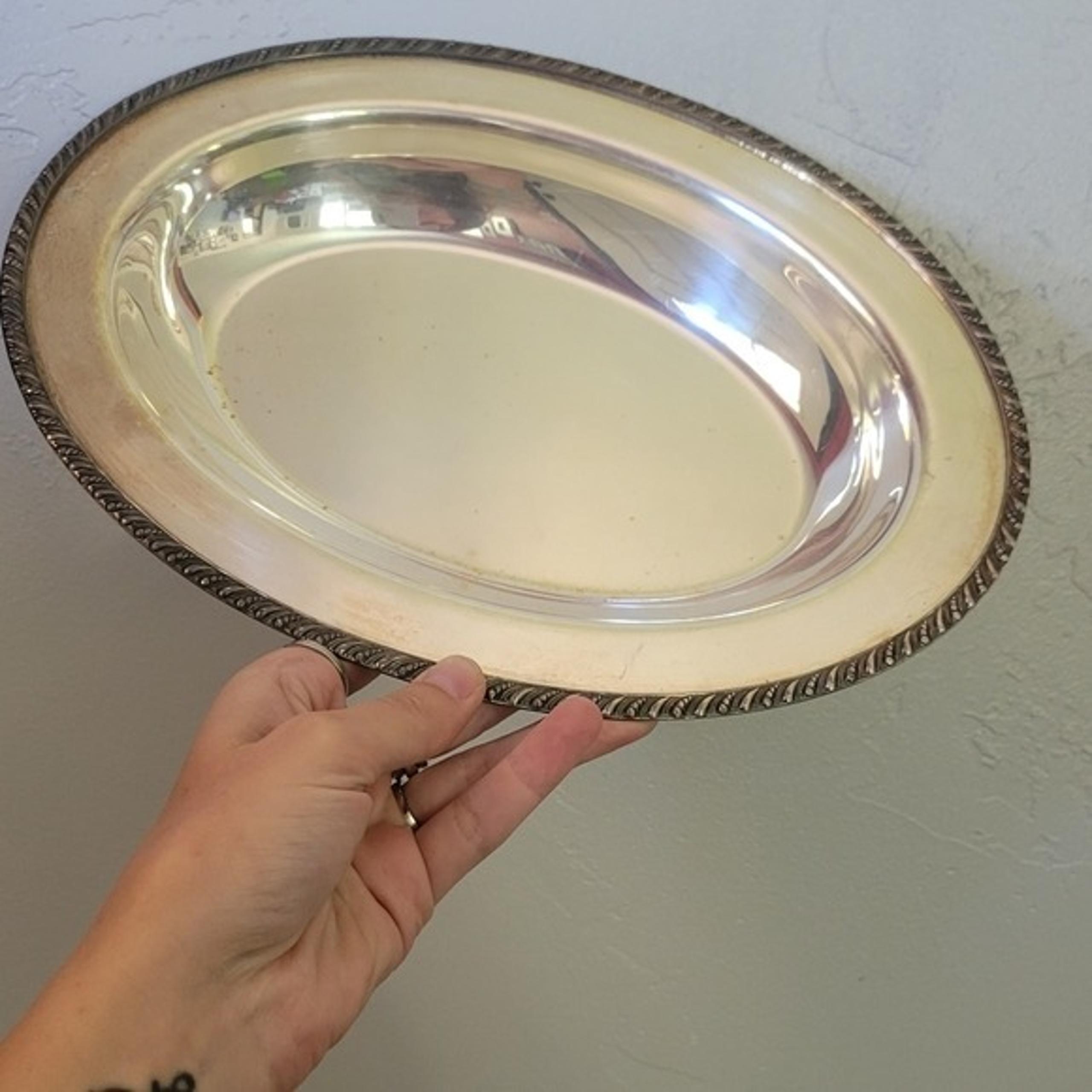 Avon Vintage WM Rogers Silver Serving Platter Plate