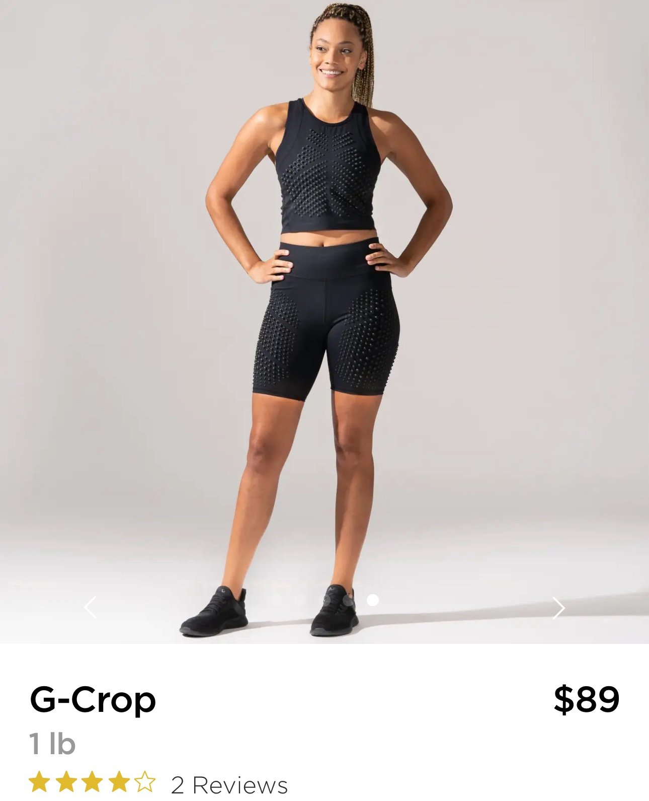 Omorpho womens M Black Weight Gravity Sportswear G-Crop