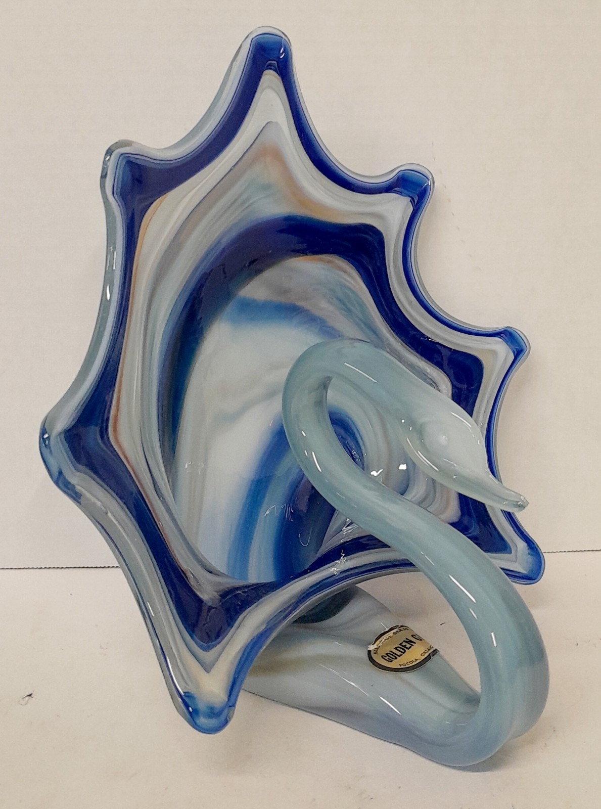 Vintage Blown Glass Golden Glo Swan