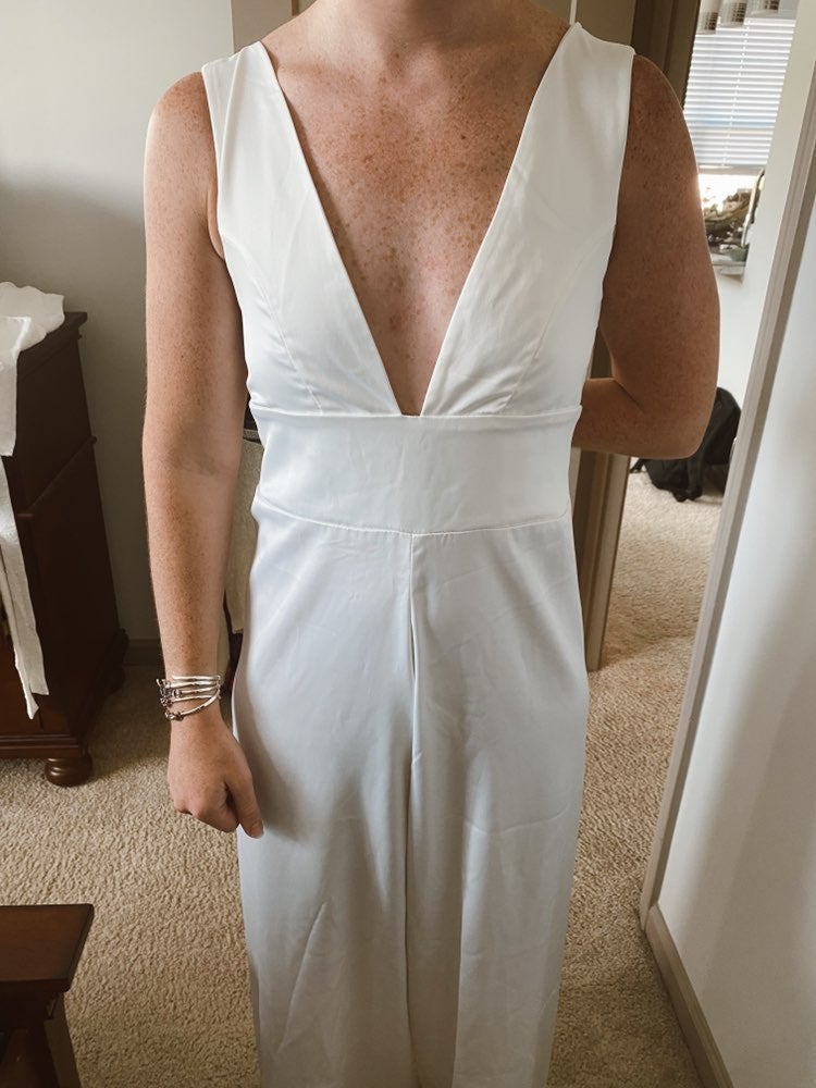 White wedding jumpsuit