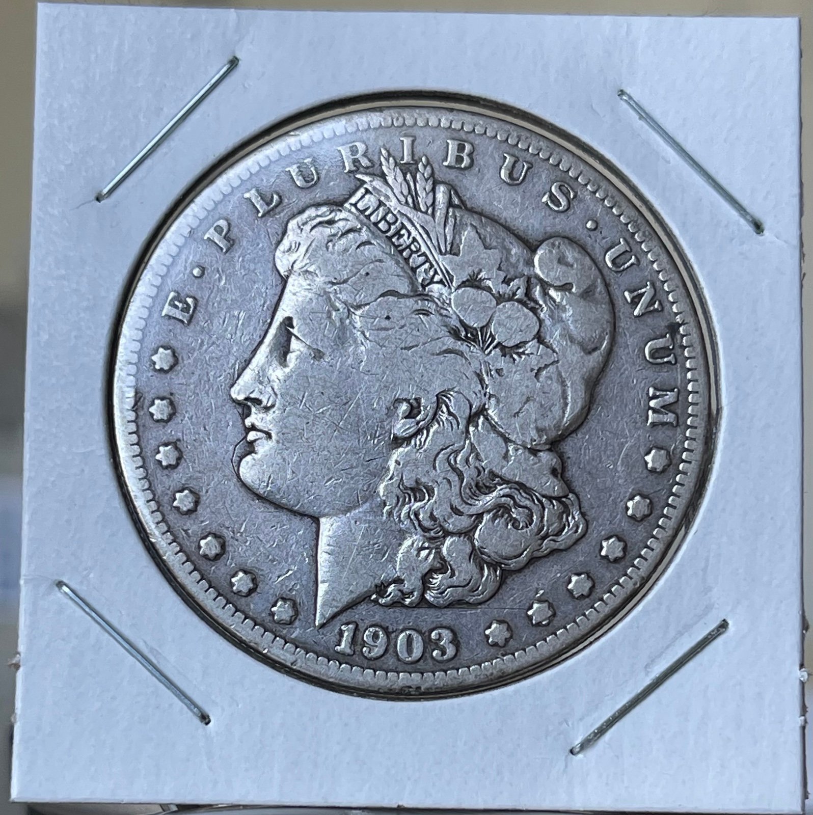 1903-S Morgan Silver Dollar ~ Scarce Date High Circulated VG/F-Details Condition