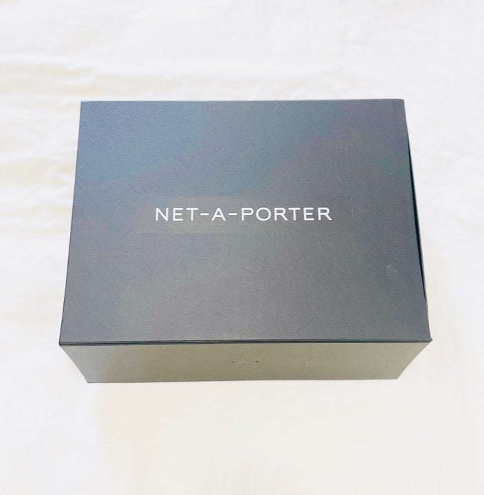 NET-A-PORTER Black LARGE Ribbon Storage Box 13.5 in. x 10 in. x 4.25 in. EUC