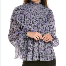 CINQ À SEPT Drew Georgette Top