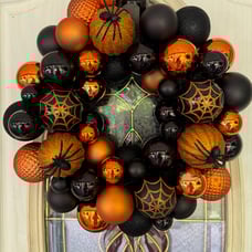 Halloween bulb wreath