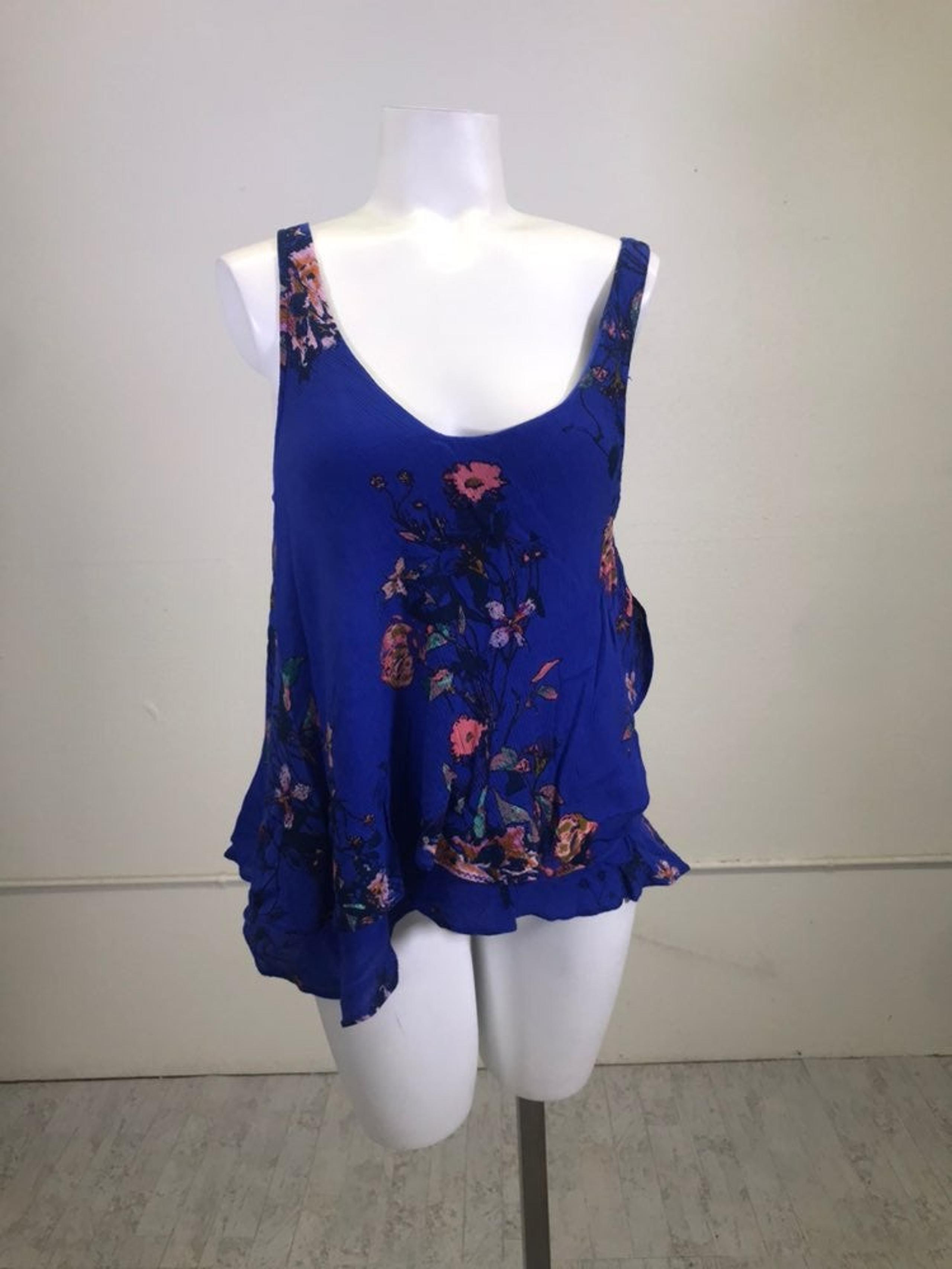 Free People V-Neck Floral-Print Tank Top