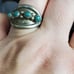 Sterling snake eye vintage ring size 7.5. May fit a little smaller due to the th