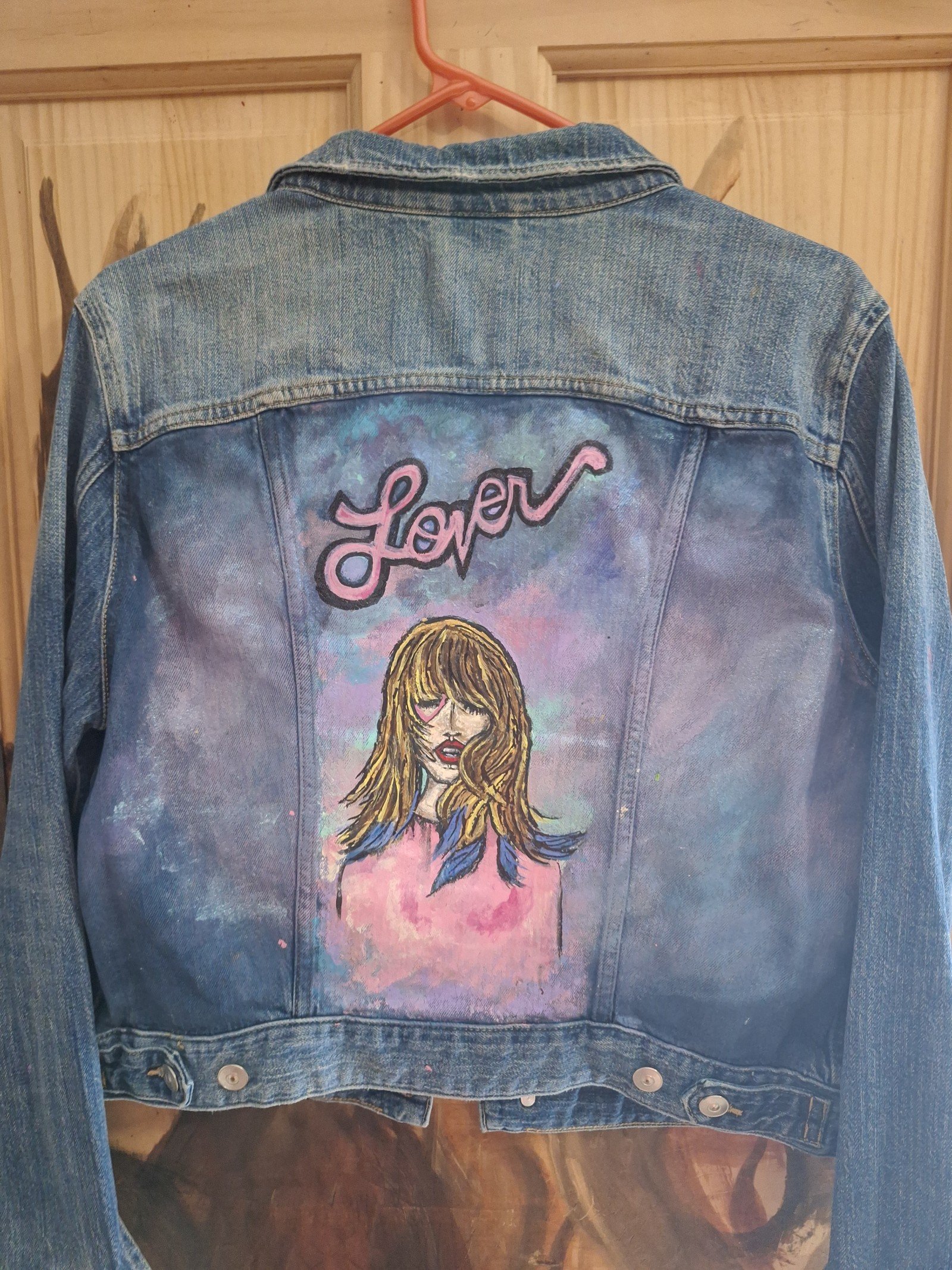 Hand painted Taylor Swift Lover H&MJean Jacket