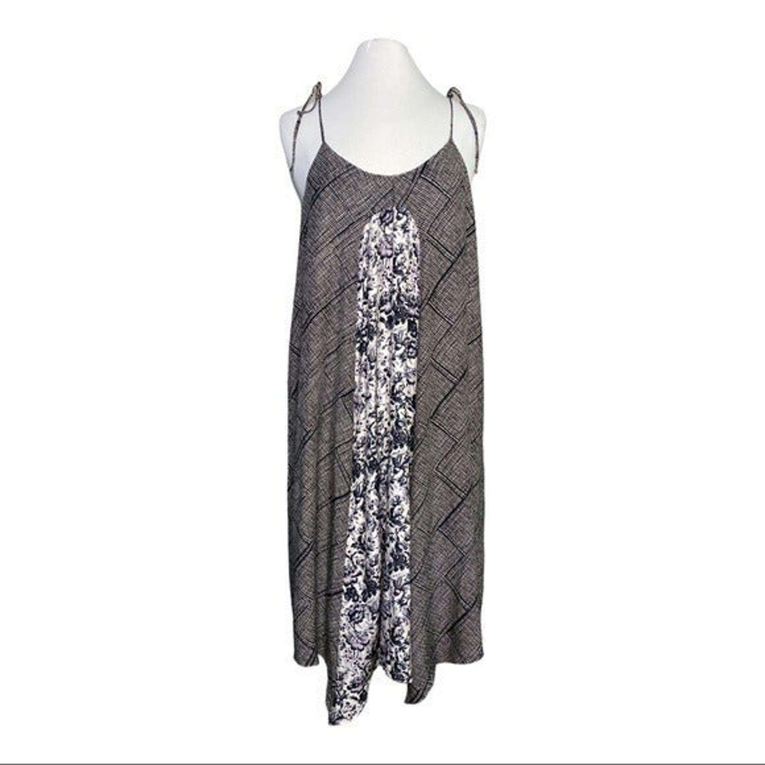 Anthro Maeve Printed Zig Zag Hem Dress