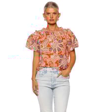 NWT Misa Suparna Top in Tangerine. Size Small