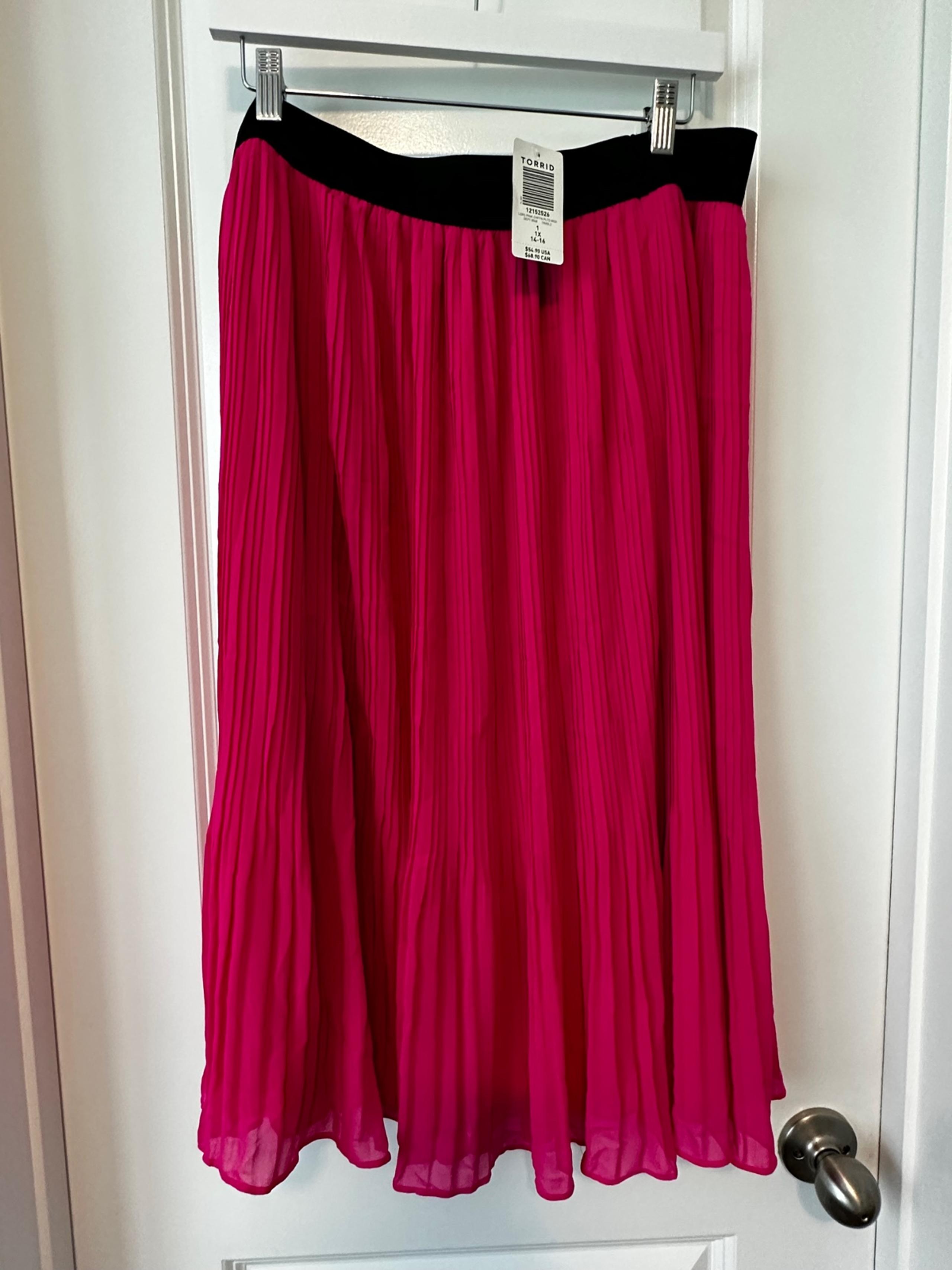 Torrid Chiffon Pleated Skirt, 14/16