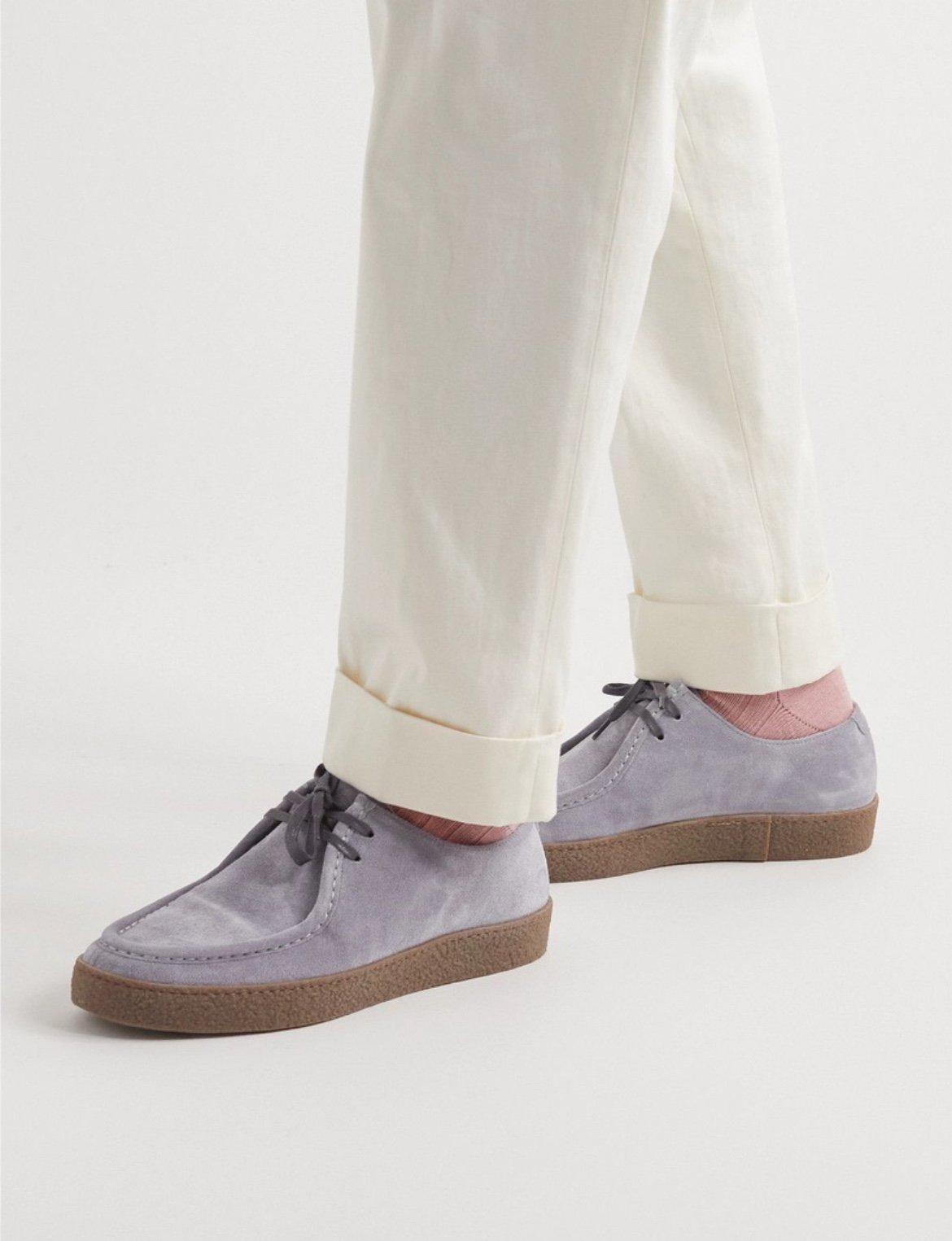 Mr. Porter “Mr. P” Larry Derby Leather Suede Gray Loafers size 8
