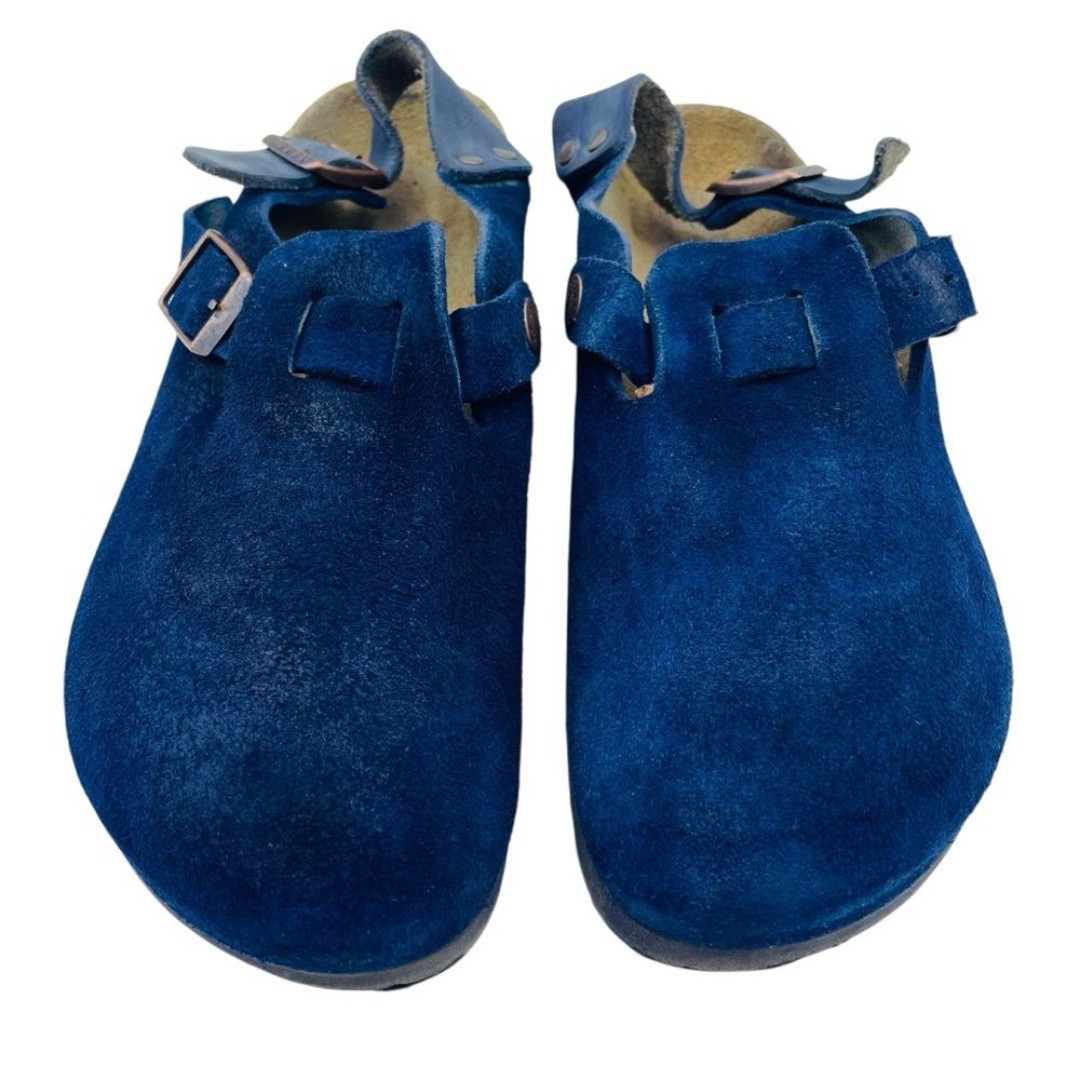 Birkenstock Boston Clogs 38 Navy Blue Suede W7 / M5