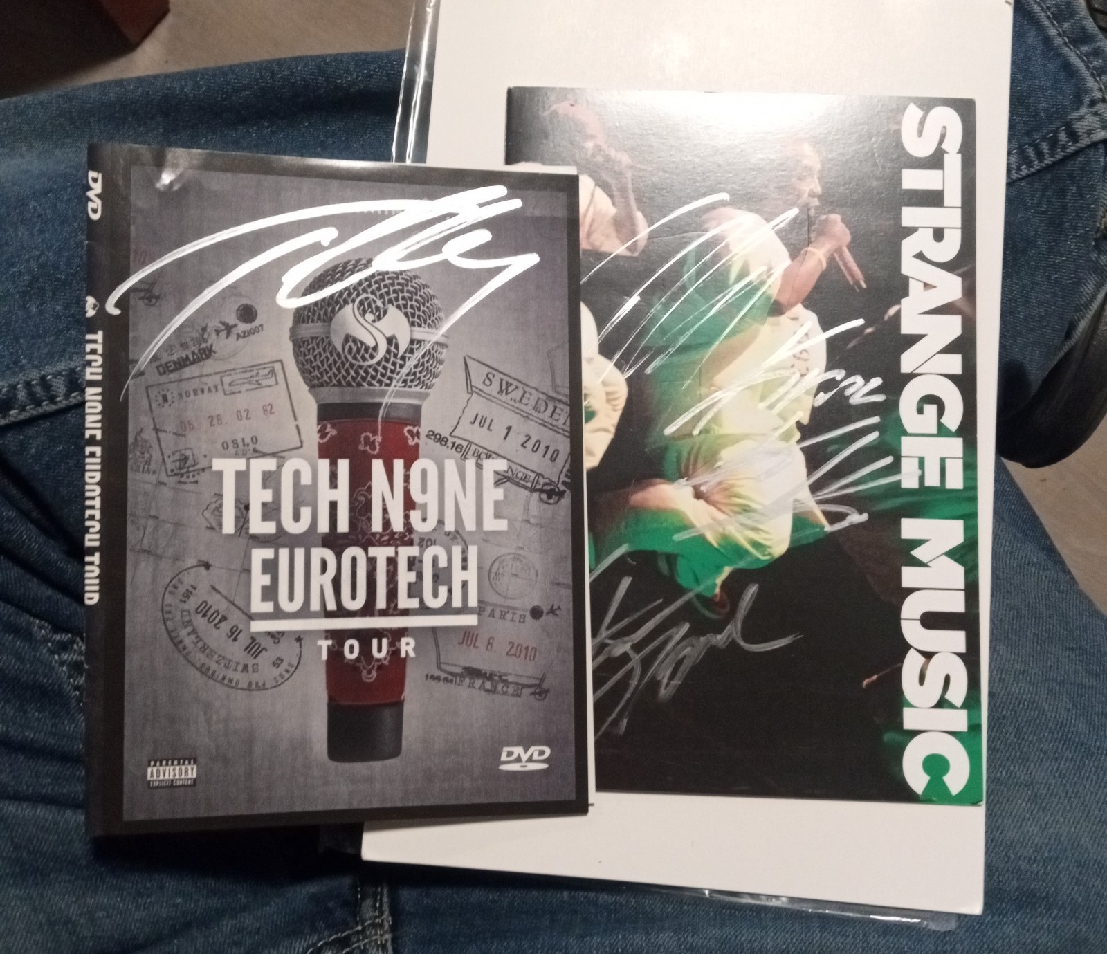 Tech N9ne Strange Music Tour Photo Book and DVD outer insert Signed