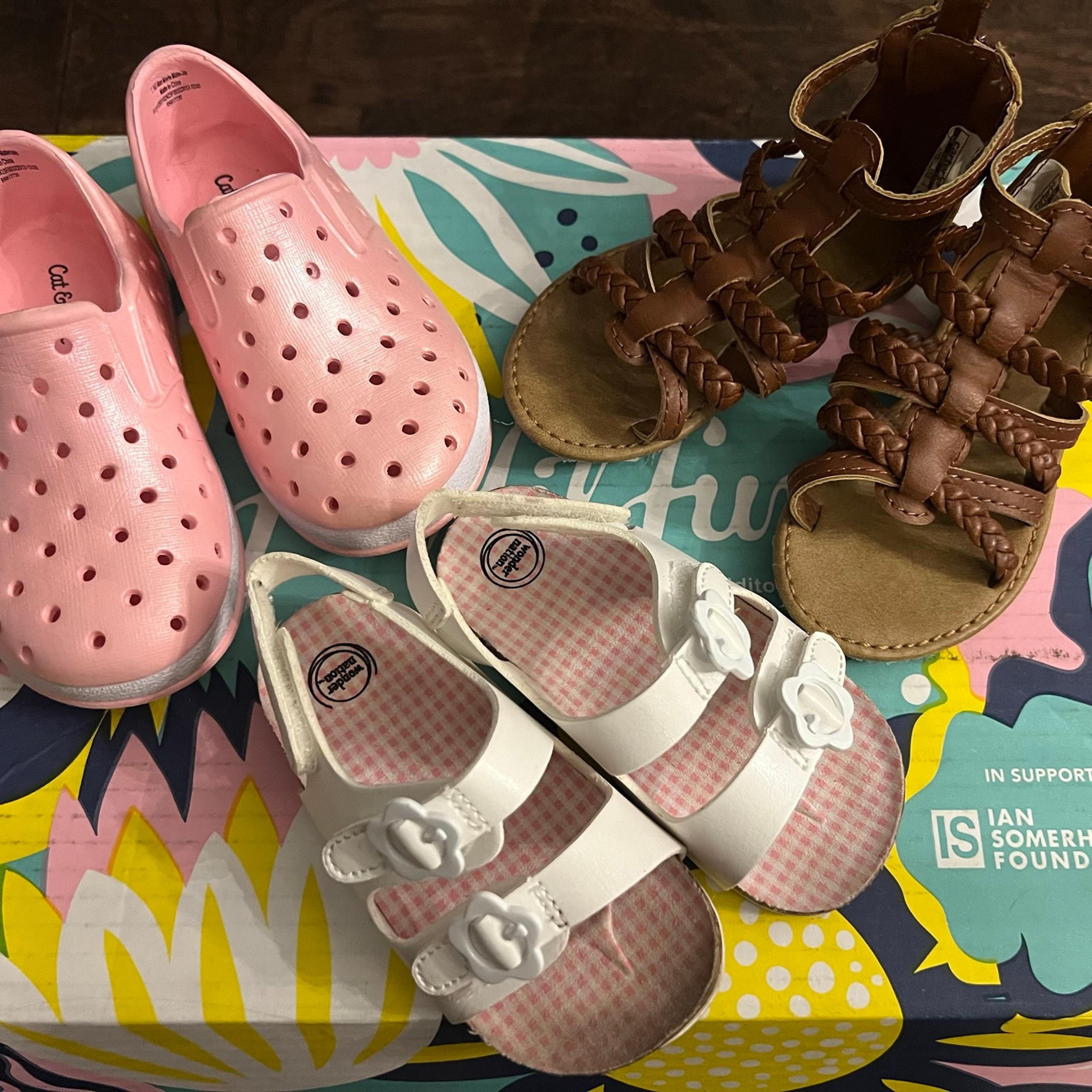 Size 5 Toddler girls summer shoes and sandals