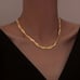 18K Yellow Gold Twisted Herringbone Womens Necklace Ladies 18 K Silver Jewelry