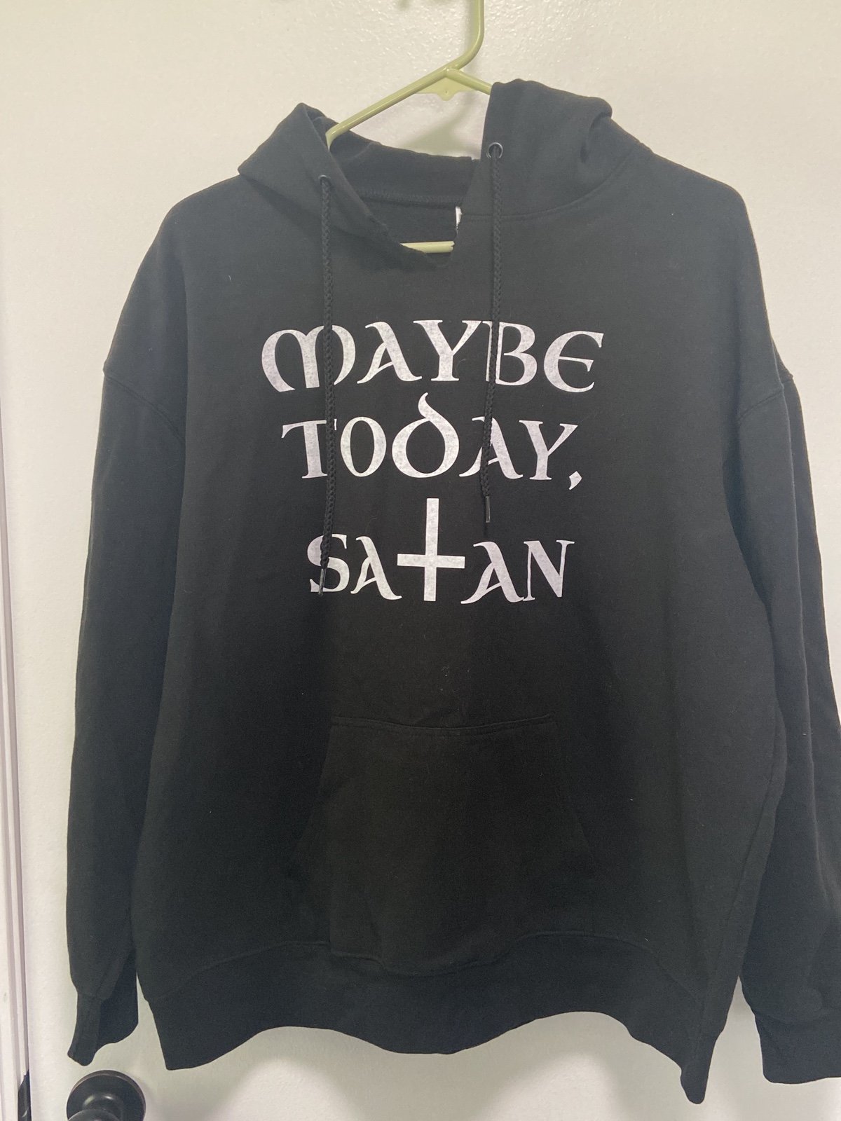 Hanes Eco Smart Men’s Unisex Hoodie Black XL Maybe today Satan Hanes Eco Smart Men’s Unisex Hoodie Black XL Maybe today Satan