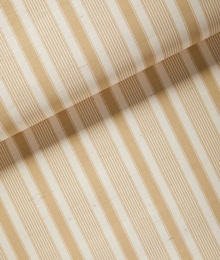 NEW Serena & Lily French Stripe Grasscloth Wallcovering-Wheat