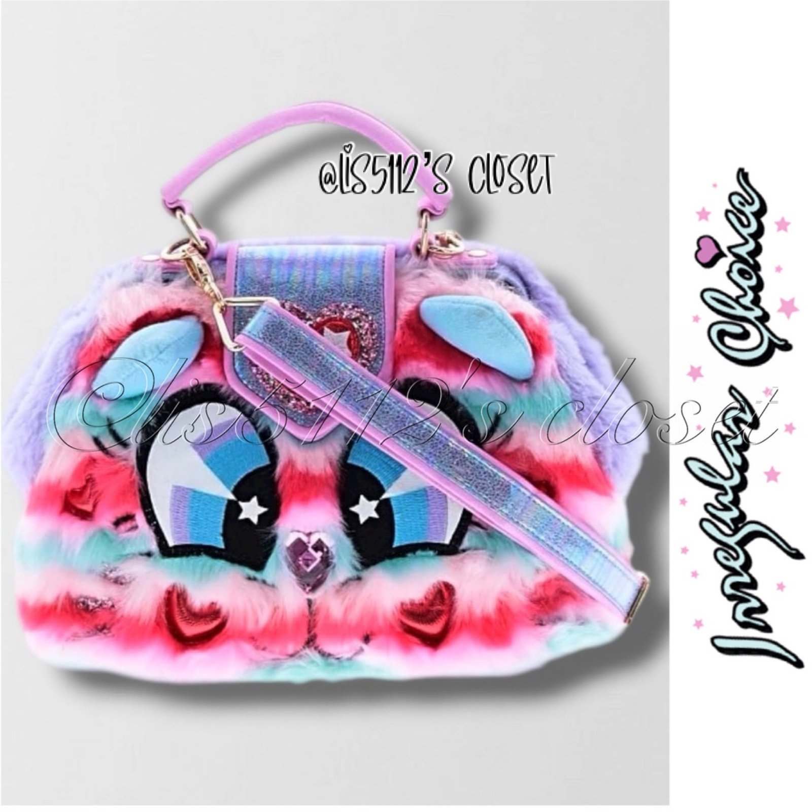 Irregular Choice Kittee Kommitee Kitty Cat Furry Satchel RARE Limited Edition