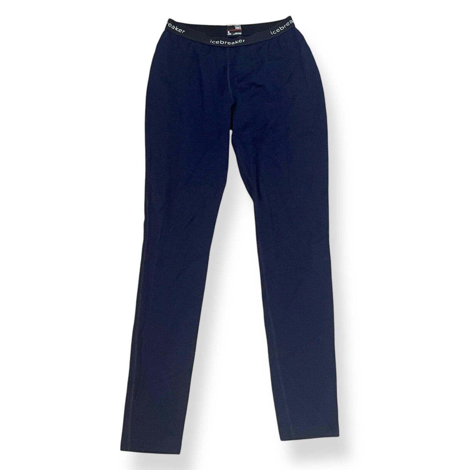 Icebreaker Women's Merino 260 Tech Navy Blue Thermal Base Leggings Size Small