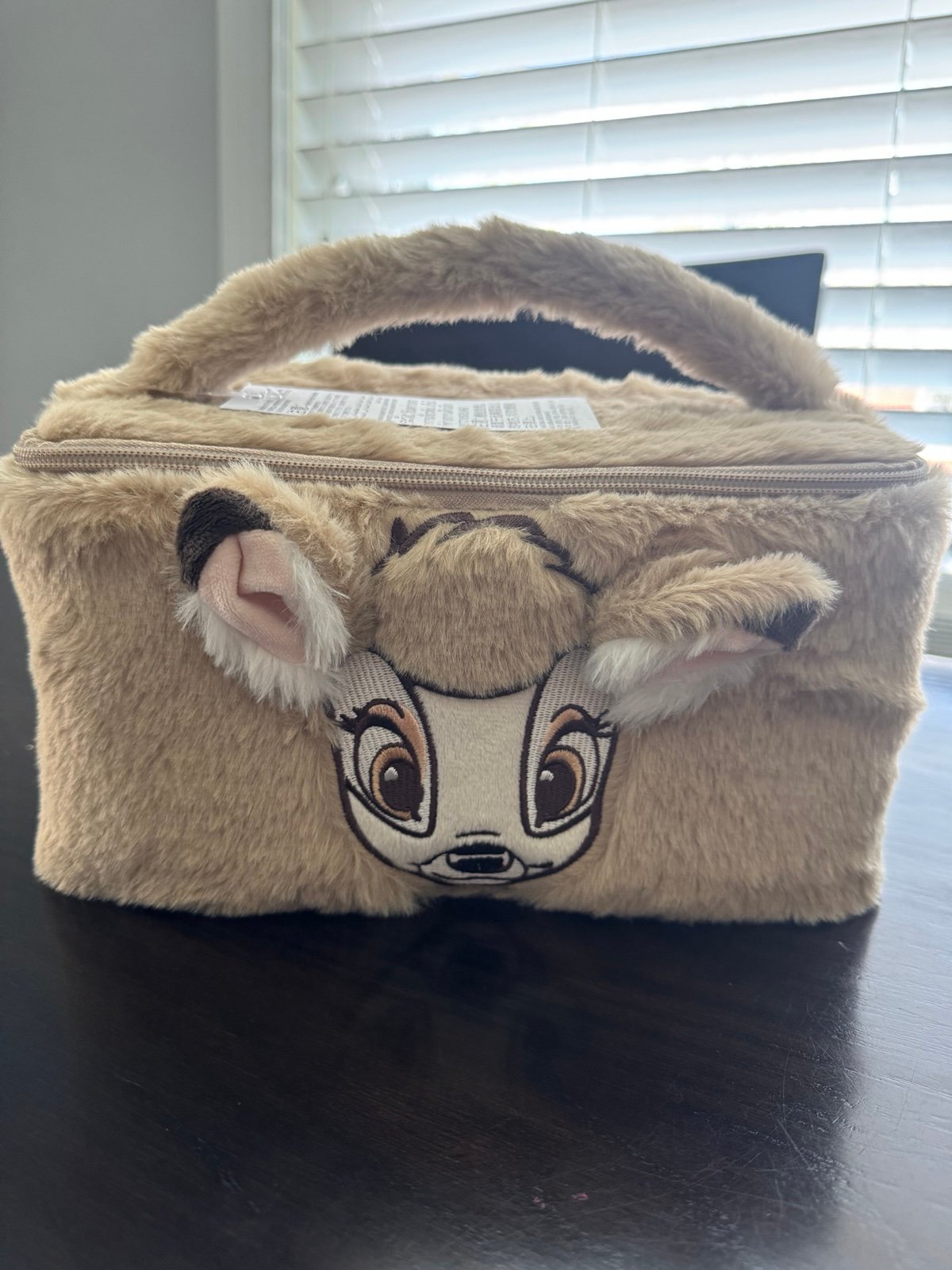 Disney Parks BAMBI Faux Fur Cosmetic Bag - NWT