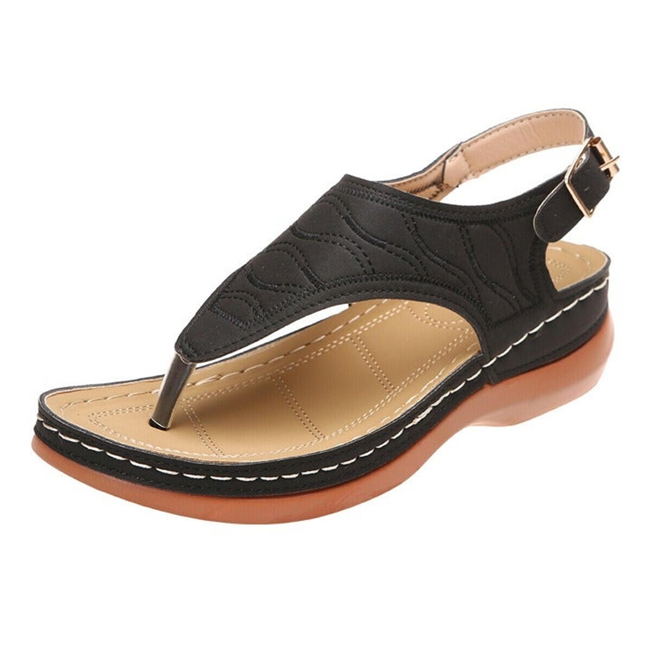 Low-Wedge Women Sandals Casual Flat Shoes Flip Flops Ladies Anti-Slip