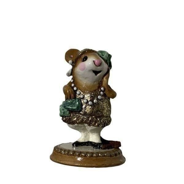 WEE FOREST FOLK M-171 ZELDA Collect Haven 1990 event piece GOLD dress Sparkly
