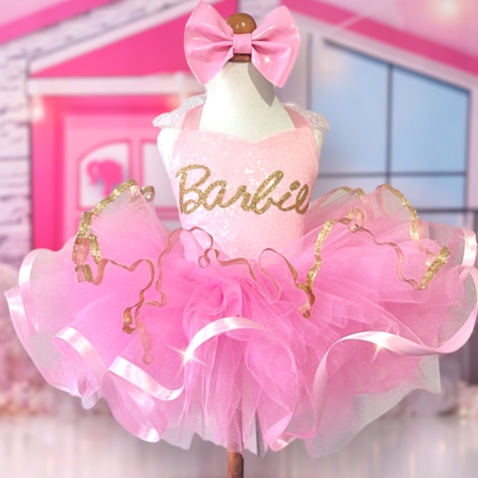 Barbie dress for party, pink Barbie dress