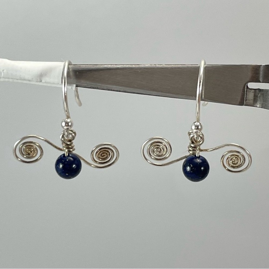 Artisan Crafted 925 Sterling Silver and Lapis Lazuli Earrings