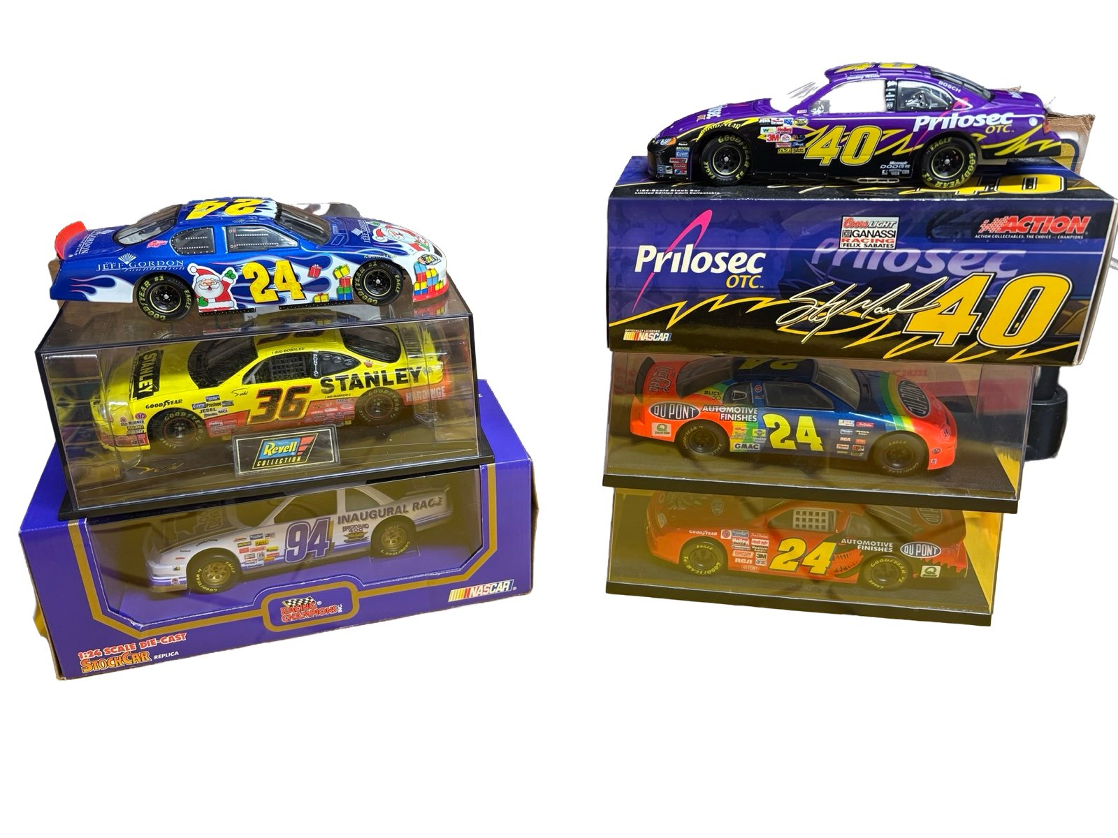 NASCAR Die Cast Lot 1/24 Scale Model Cars (6)