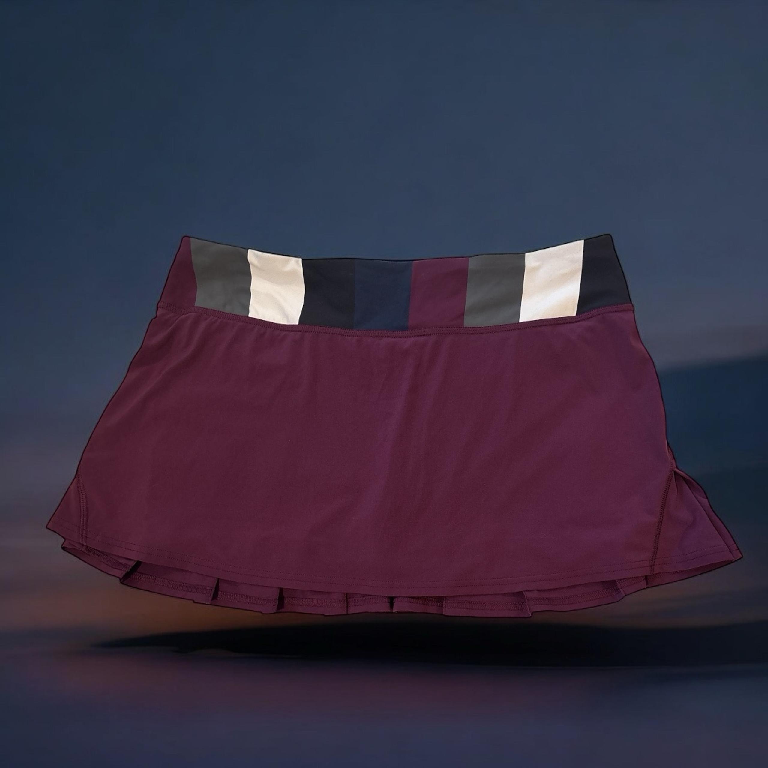 LULULEMON ATHLETICA Women’s Run: Pace Setter Skirt Plum. Size 10 Regular