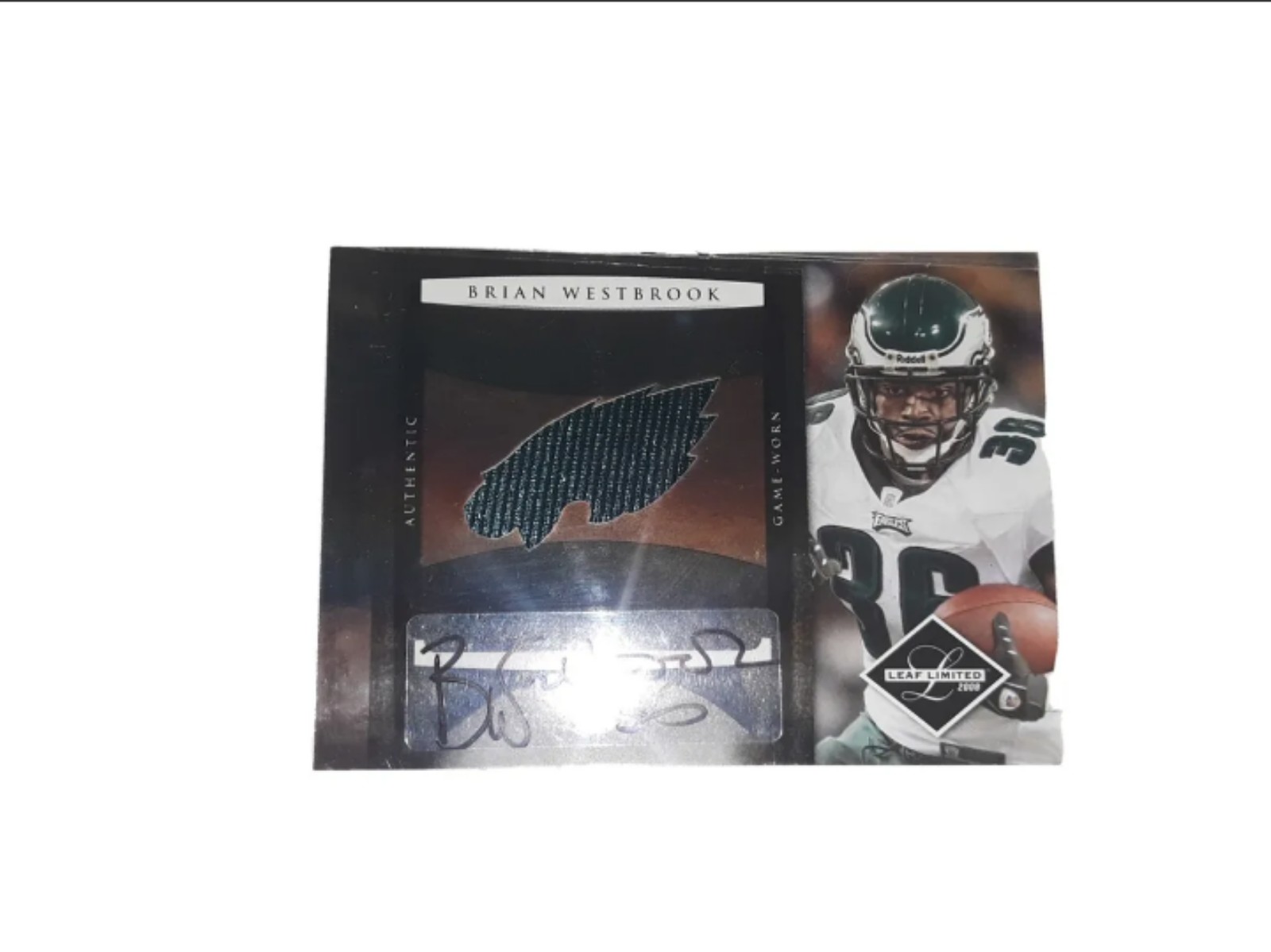 2008 Leaf Limited Signed Brian Westbrook Patch Game Worn Jersey 13/25