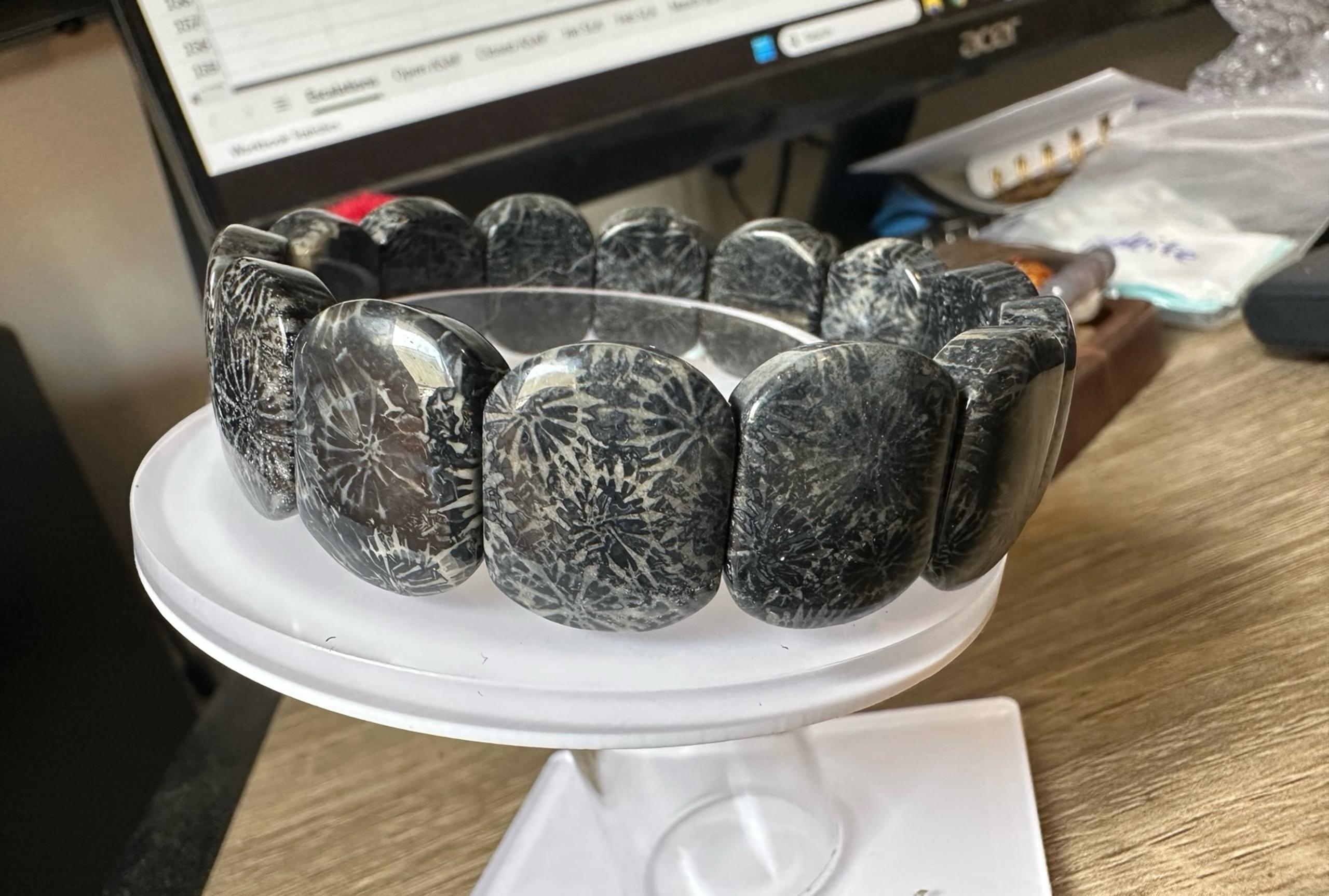 Black Coral Jade bracelet