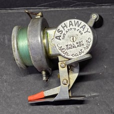 Vintage ASHAWAY Slip Cast Fishing Reel Cleveland Ohio Tool Co. GOOD REEL