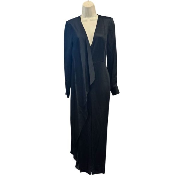 Rachel Comey Draped V Neck Jumpsuit in Black NWT Size 00