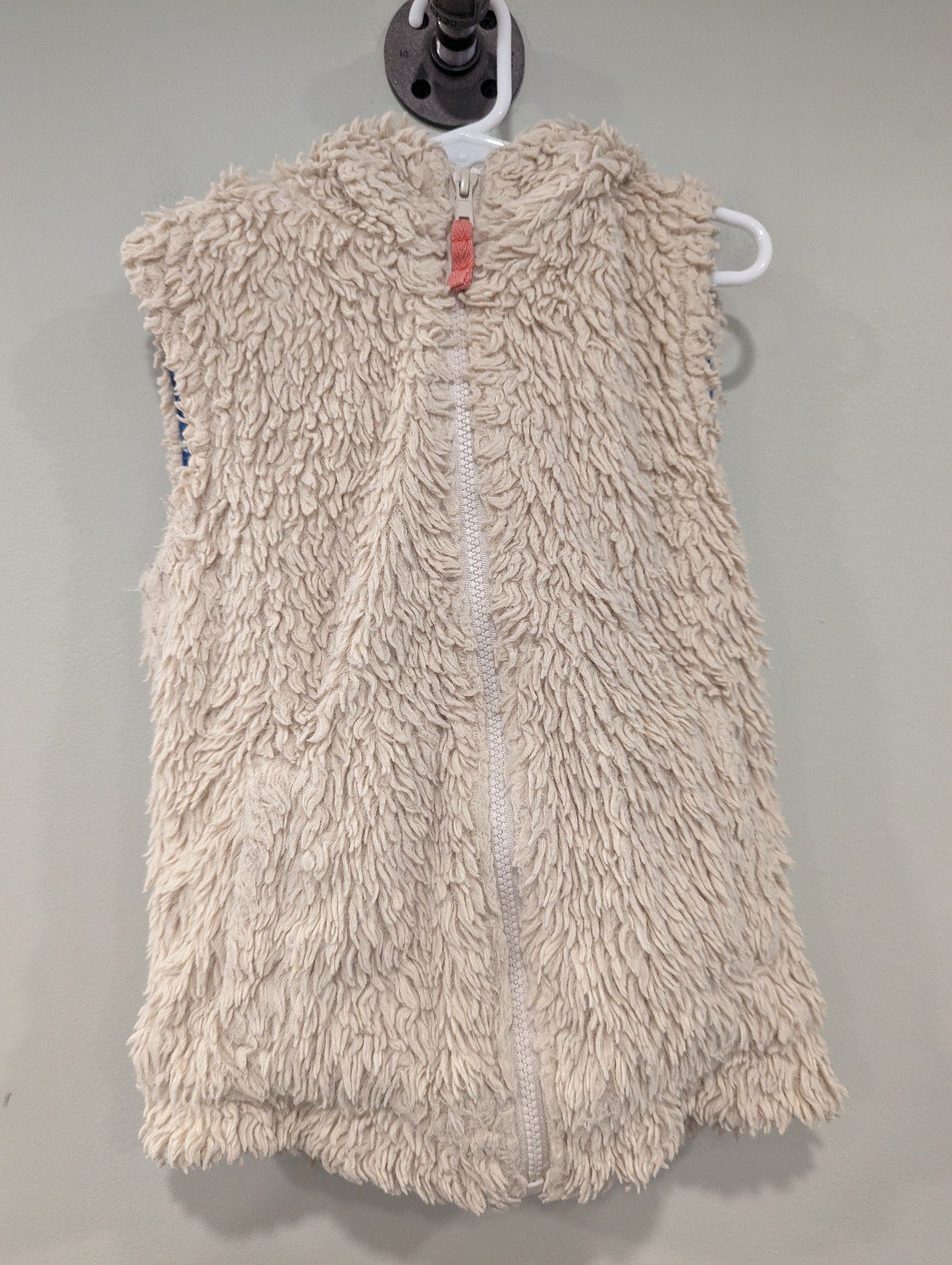 Mini Boden Shaggy Hooded Vest Size 7-8 Years