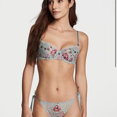 NWT Victoria Secret Lightly-Lined Demi Bra Sage Dust Floral 36DD