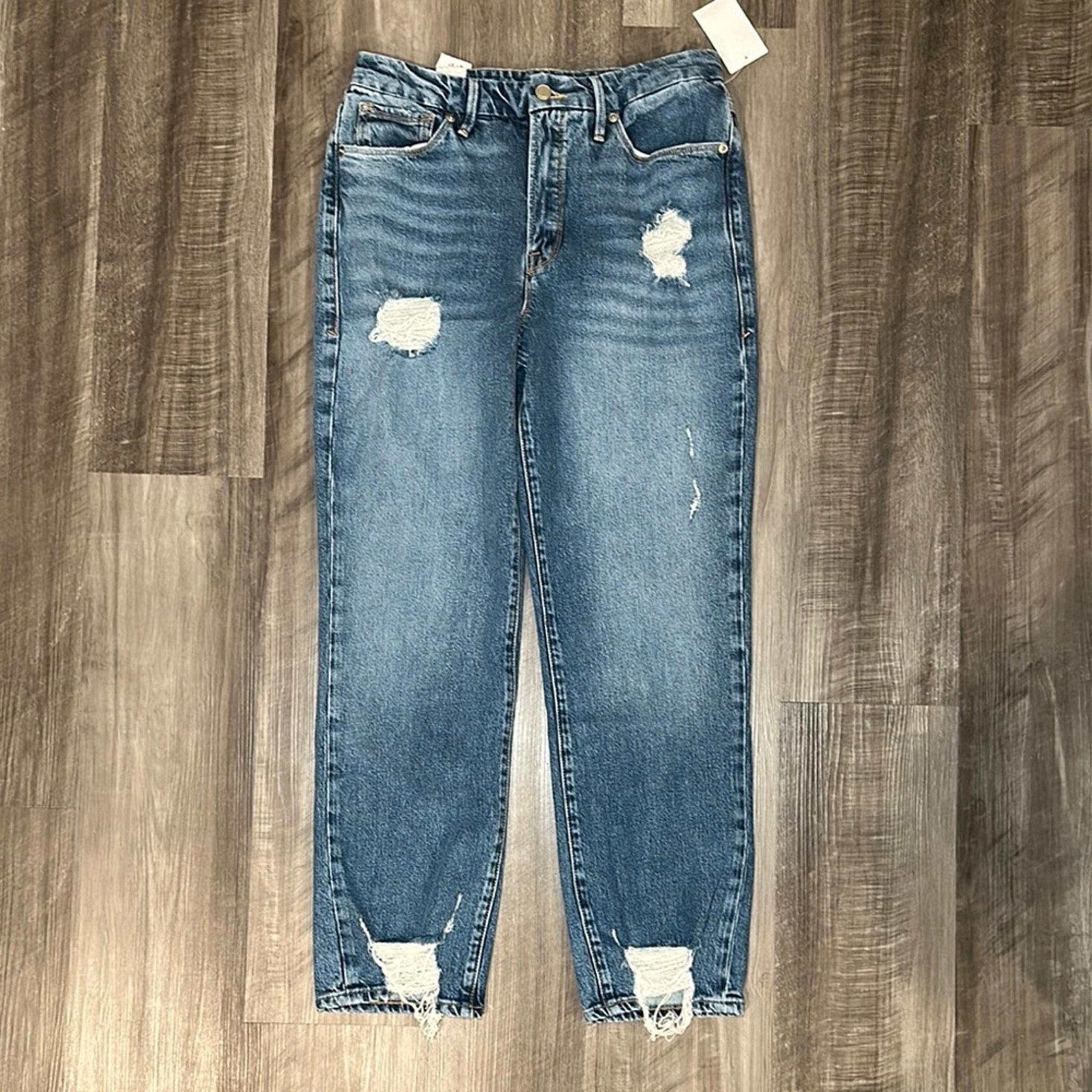 Good American High Rise Distressed Boyfriend Jeans - 4/27